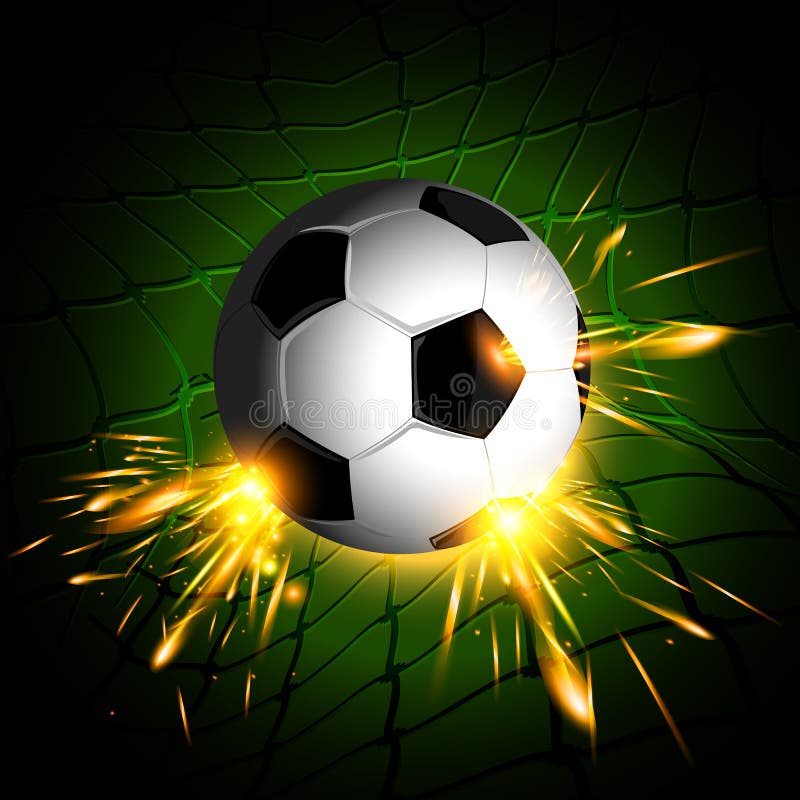Éclairage De Ballon De Football Illustration de Vecteur