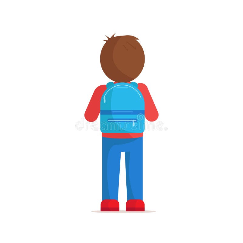 Ecolier Aller A L Ecole Avec Sac A Dos Illustration De Vecteur Illustration Du Conception Enfance