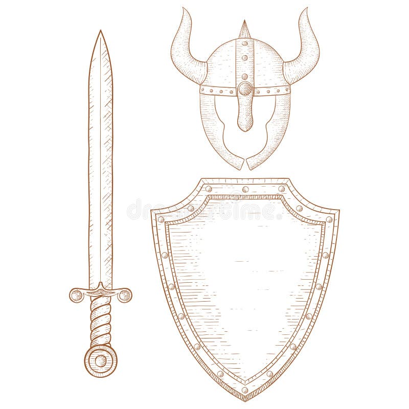 Armure Médiévale Ensemble Vectoriel D'armures Médiévales Boucliers Casques  épées