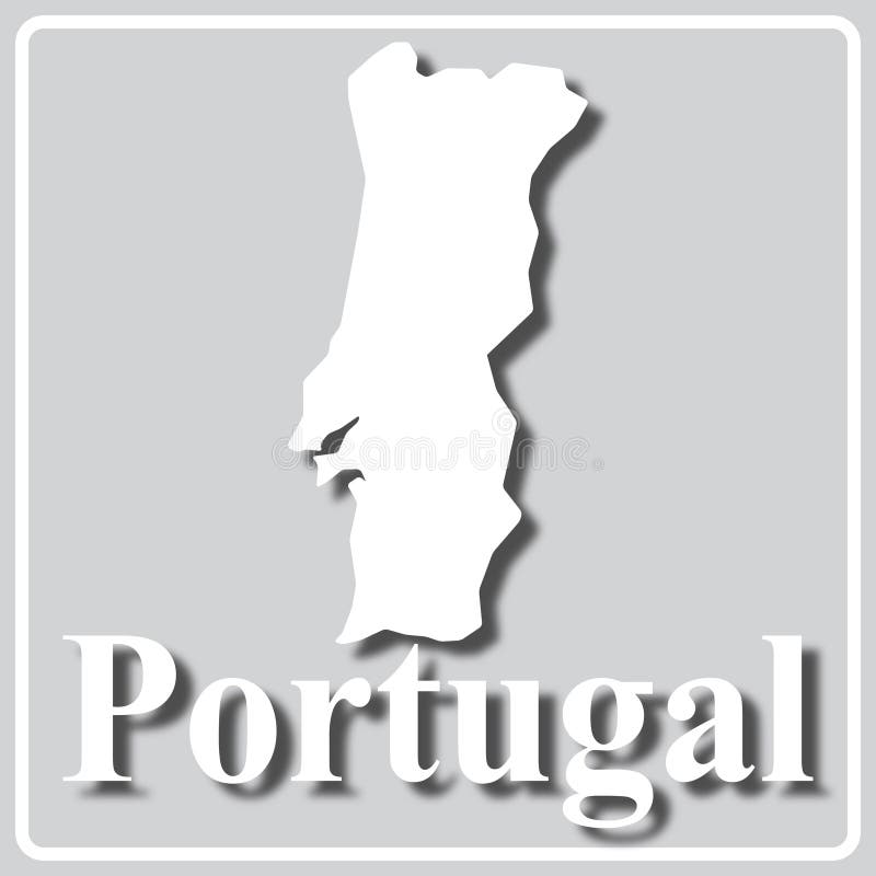 Mapa cinzento de Portugal (distritos em camadas separadas ) imagem vetorial  de chrupka© 86257284