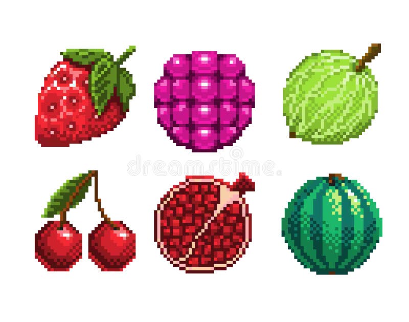 Ícone Laranja De Arte Em Pixel 32x32 Pixels Ilustração do Vetor