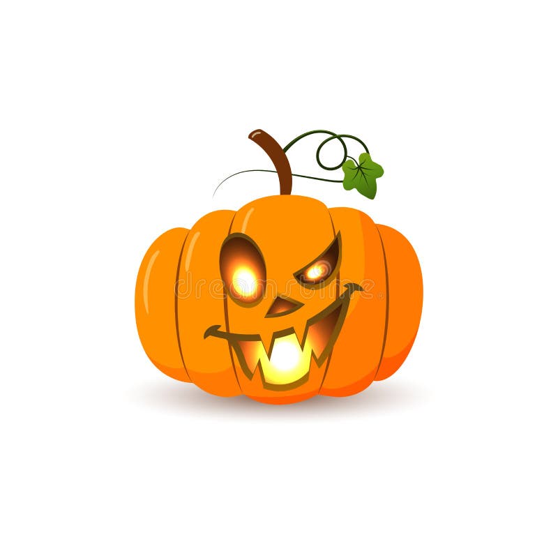 Vetor Isolado Halloween Elemento Laranja Assustador Abóbora PNG