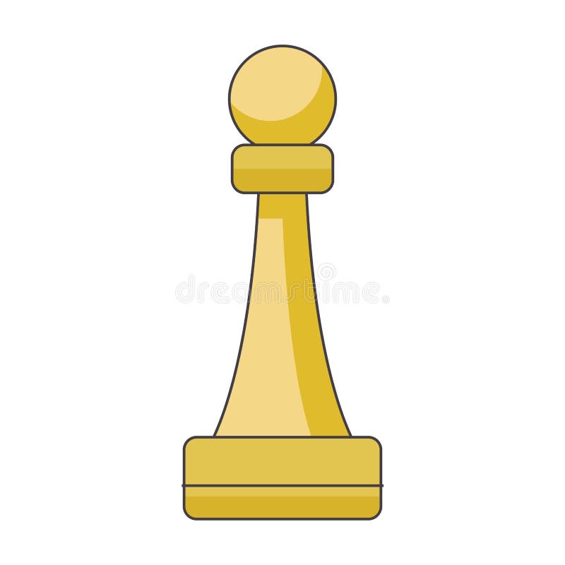 ícone de desenho simples. livro para colorir de xadrez amarelo
