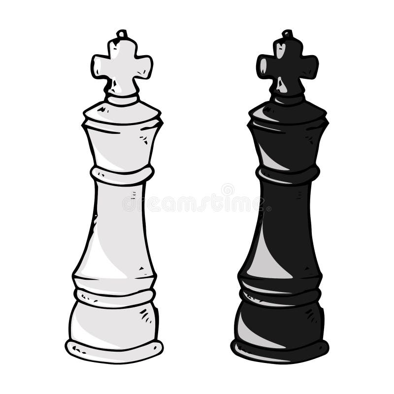 Rei De Xadrez. Desenho Decorativo De Ilustração Vetorial Ilustração do  Vetor - Ilustração de cara, xadrez: 186206976
