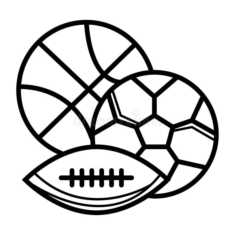 Ícones de bolas de esporte definir tipos de jogo