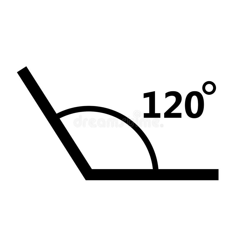 ícone de ângulo de 45 graus em fundo branco. sinal de medição de