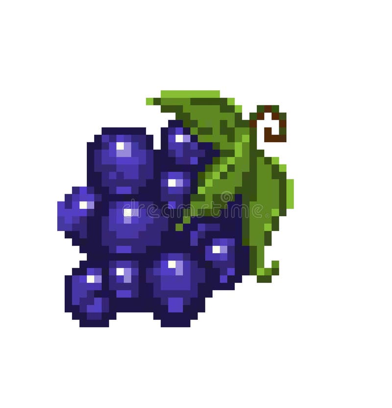 Ícone Do Conjunto De Pixel-art Verdes E Frutas 32x32 Pixels