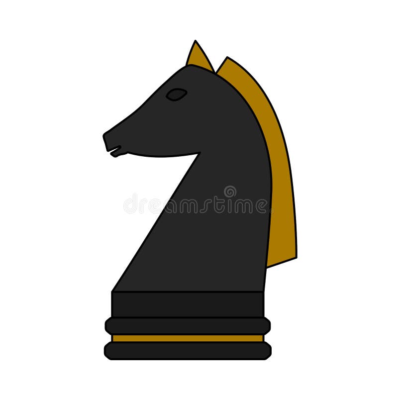 Cavalo, Parte Do Cavaleiro No Vetor Do ícone Do Jogo De Xadrez Ilustração  do Vetor - Ilustração de cavalo, sinal: 97328618