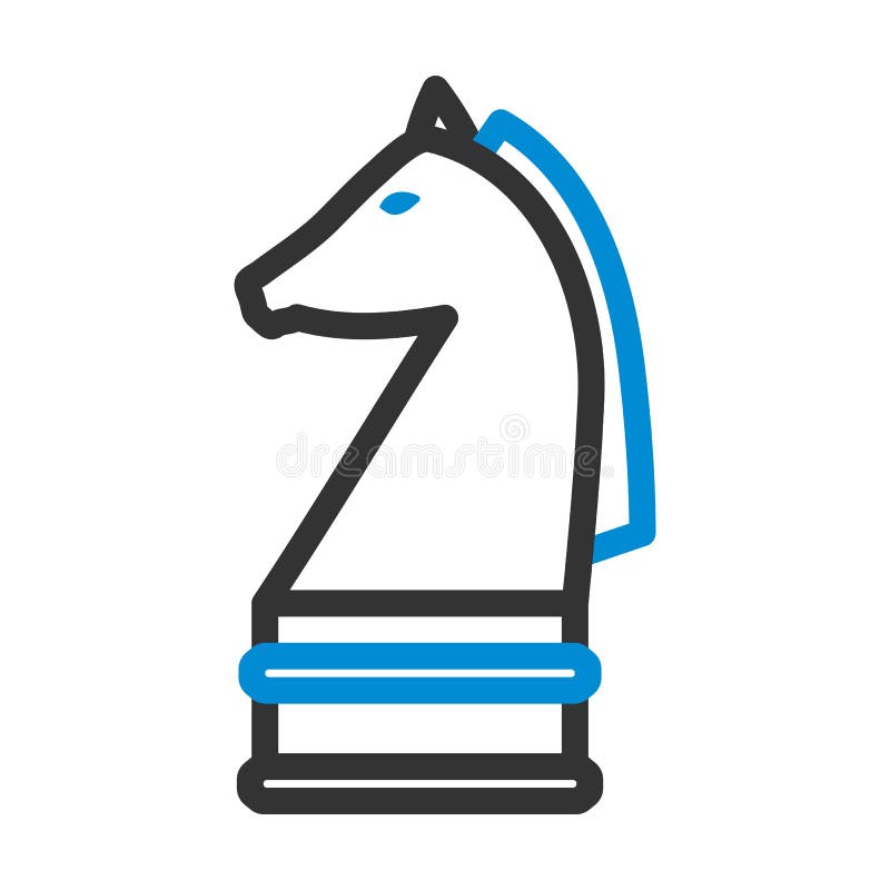 ícone de inicialização de cavalo de xadrez, estilo de estrutura de tópicos  14542360 Vetor no Vecteezy