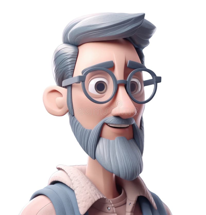 Ícone 3d Avatar Pessoas Desenho Animado Kawaii Usando óculos Um Homem  Sorrindo. Retrato Brilhante De Um Personagem Adolescente Iso Foto de Stock  - Ilustração de azul, postura: 275302794