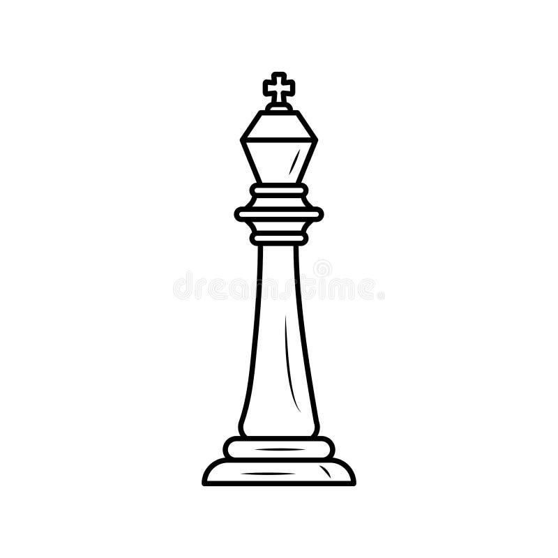 Desenho Das Peças Do Jogo De Xadrez Ilustração do Vetor - Ilustração de  xadrez, redondo: 67859858