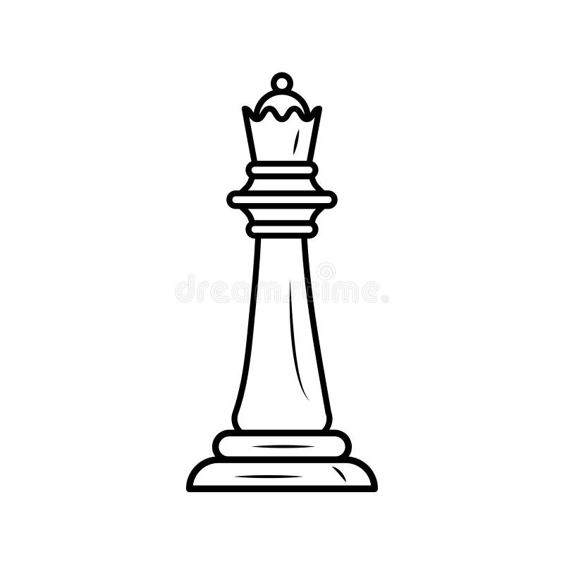 Rainha Da Peça Do Jogo De Xadrez Ilustração Stock - Ilustração de rainha,  equipe: 11991831