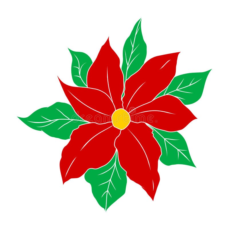 ícone De Flor De Poinsettia. Símbolo De Natal. Ilustração Do Vetor De  Silhueta Isolada Em Branco Ilustração do Vetor - Ilustração de logotipo,  naughty: 194796196