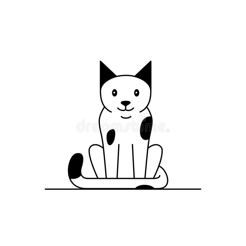 Animais de estimação e conceito de jogo - gato preto e branco