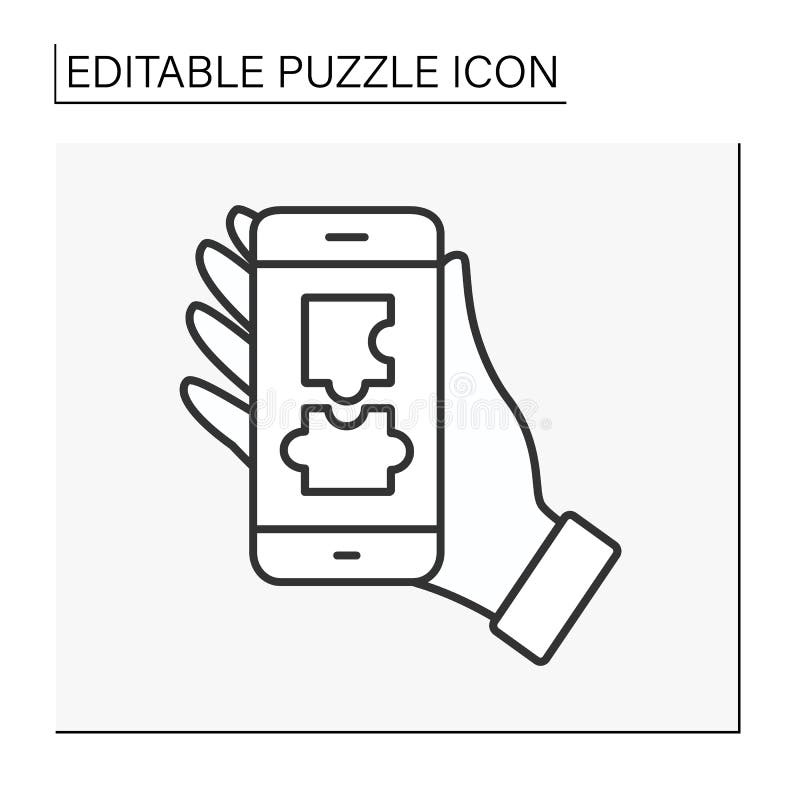 aplicativo de quebra-cabeça no ícone de silhueta do telefone móvel. quebra- cabeça no pictograma de