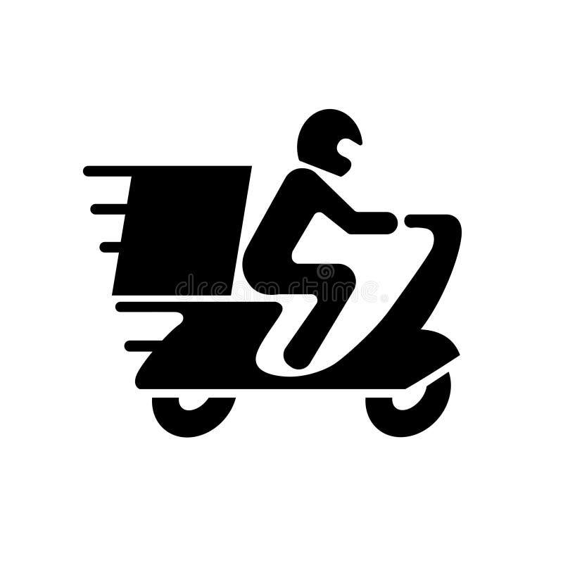 Entrega Rápida Pessoa Que Dirige Moto Símbolo ícone Moto Pictograma Desenho  Plano Para Aplicativos E Sites Rastrear E Rastrear Pro Ilustração do Vetor  - Ilustração de entrega, fundo: 198939624