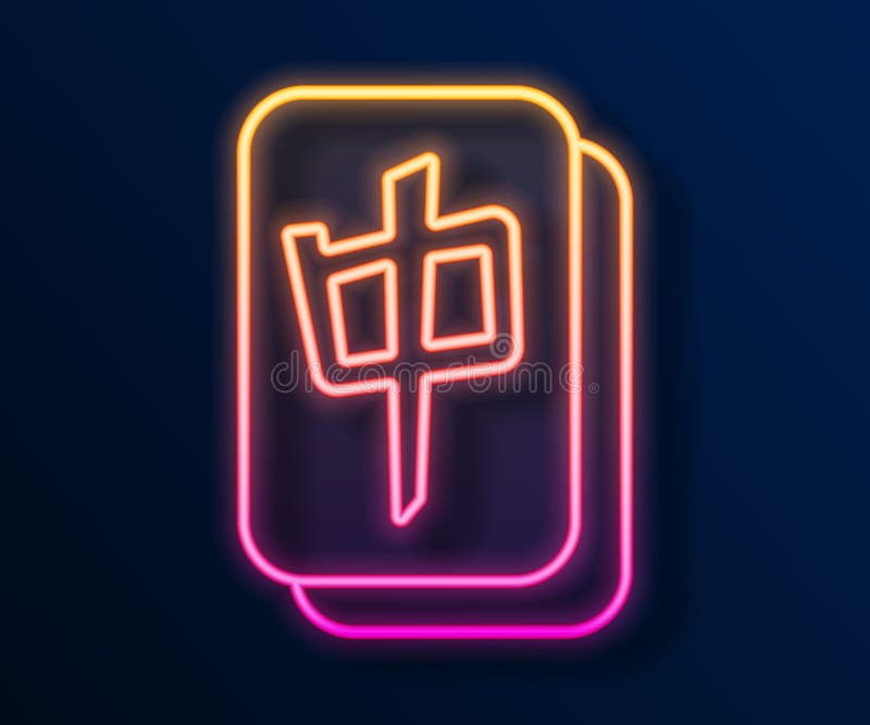 Linha De Arte Pop Mahjong Partes ícone Isolado Em Fundo De Cor. Emoji Do  Jogo Do Dragão Vermelho Mahjong Chinês. Vetor Ilustração do Vetor -  Ilustração de divertimento, elemento: 266296655