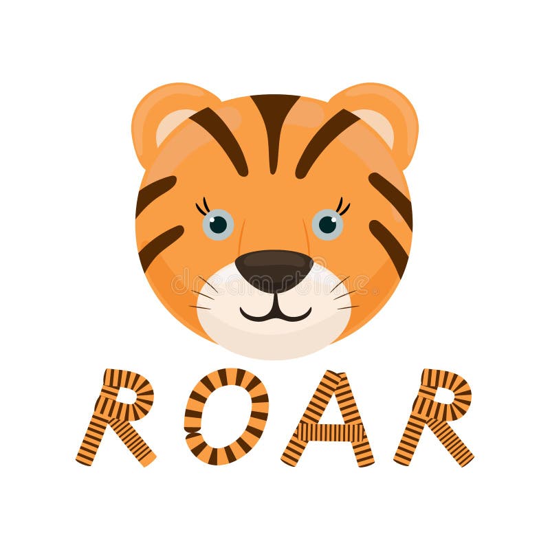 Imagem de ícone de animal de desenho animado de tigre bonito