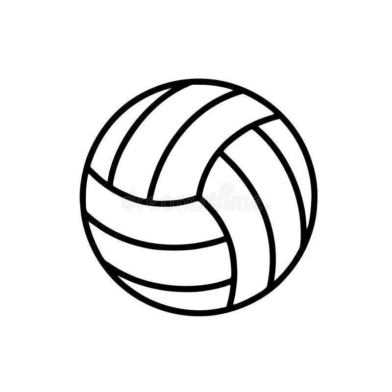 voleibol - Preto e branco isolado ícone - vetor ilustração