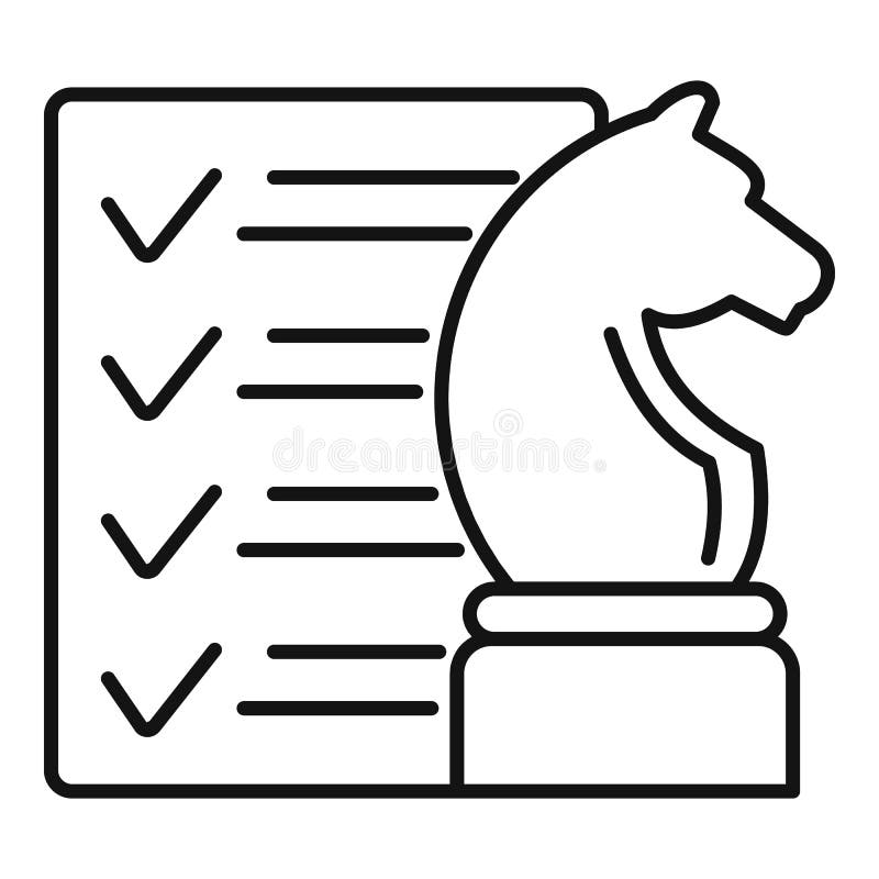 Ícone Do Cavalo De Xadrez Da Engrenagem, Estilo Simples Ilustração do Vetor  - Ilustração de motor, processo: 166749670