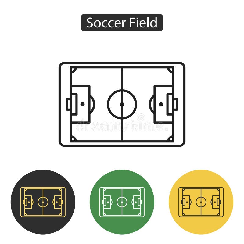 Ícone Do Campo De Futebol, Estilo Do Esboço Ilustração do Vetor -  Ilustração de futebol, sinal: 81457302