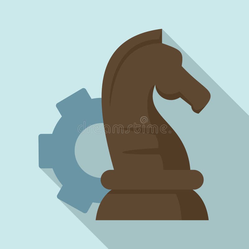 Ícone Do Cavalo De Xadrez Da Engrenagem, Estilo Simples Ilustração do Vetor  - Ilustração de motor, processo: 166749670
