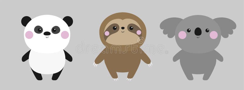 Desenho de urso panda fofo segurando coração de animal kawaii