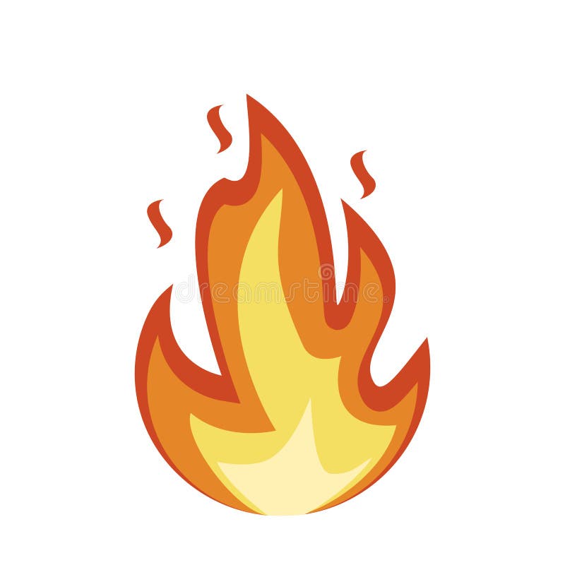 Ícone Liso Do Vetor Da Chama De Ardência Quente Isolada No Fundo Branco Fogo  Vermelho-alaranjado Brilhante Fogueira Ardente Ilustração do Vetor -  Ilustração de queimadura, cartaz: 125206960