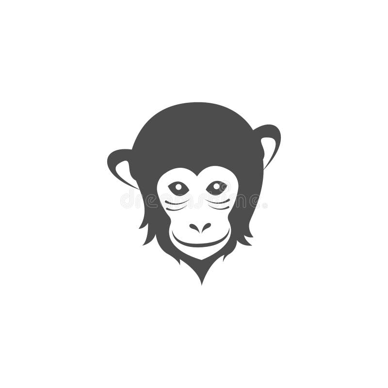 Design Simples Plana Macaco Desenho Animado Ícone Ilustração