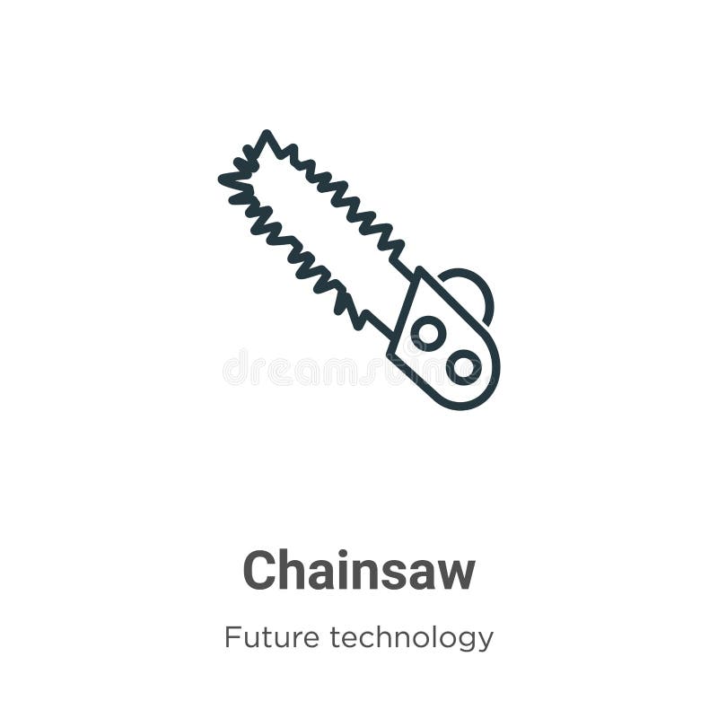 Desenho Do Contorno Da Motosserra Ilustração Stock - Ilustração de fundo,  forma: 160942801