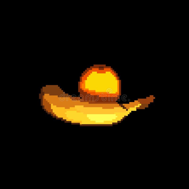 Ícone Laranja De Arte Em Pixel 32x32 Pixels Ilustração do Vetor