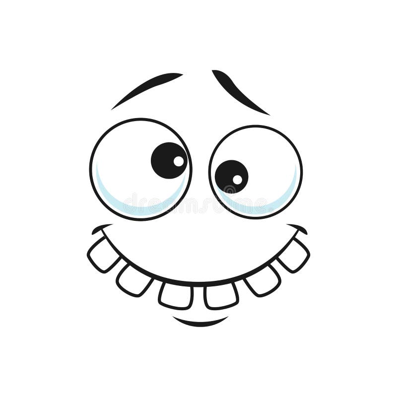 Desenho Animado Vetor Feliz Risando Emoji Positivo Ilustração do