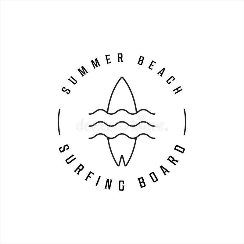 logo design infinito verão california long beach super surfista com  ilustração plana de prancha de surf 4494381 Vetor no Vecteezy