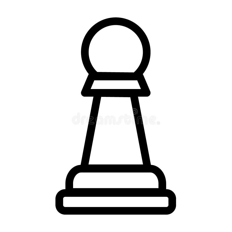 Peça de xadrez de peão ilustração do vetor. Ilustração de penhor - 219161647