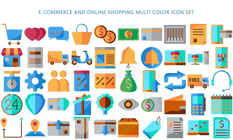 Compras online - ícones de comércio e compras grátis