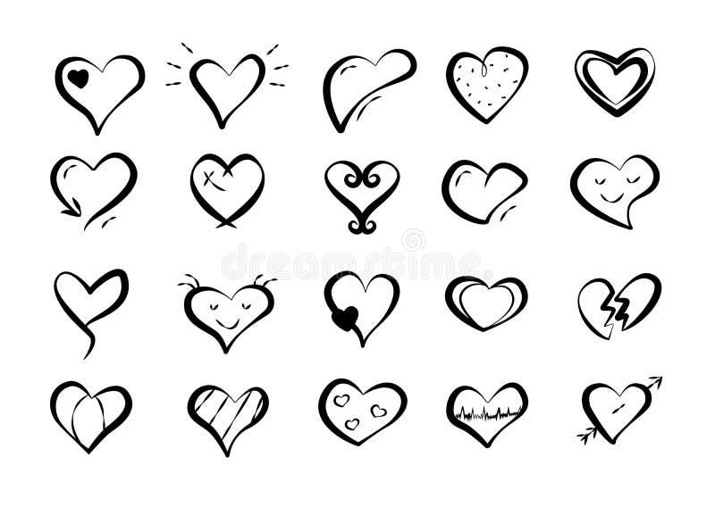 Ajuste Dos Desenhos Para O Coração Do Dia De Valentim, Par No Amor, Flores  Para a Decoração Dos Cartões Ilustração do Vetor - Ilustração de etiqueta,  projeto: 135786126