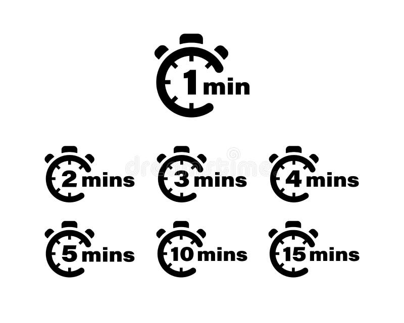 Ícone Do Cronômetro: 5 Minutos 5 Segundos Ou 1 Hora Ilustração Stock -  Ilustração de minuto, sinal: 125230585