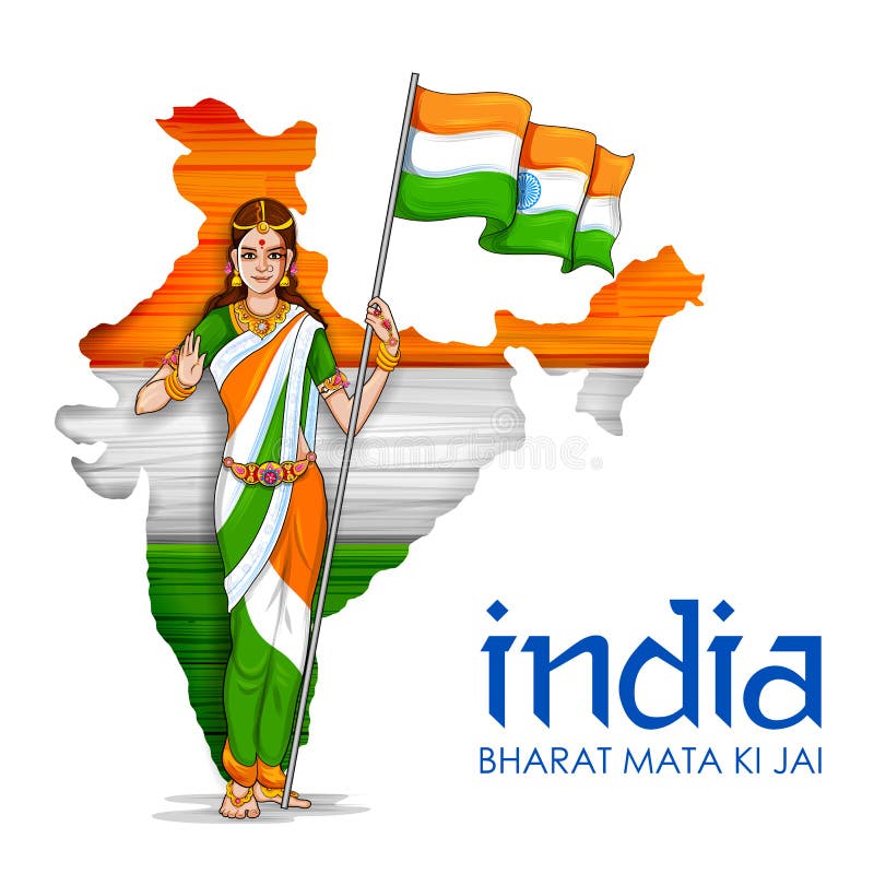 Bharat Mata - Indian Goddess Stock Vector | Adobe Stock-saigonsouth.com.vn