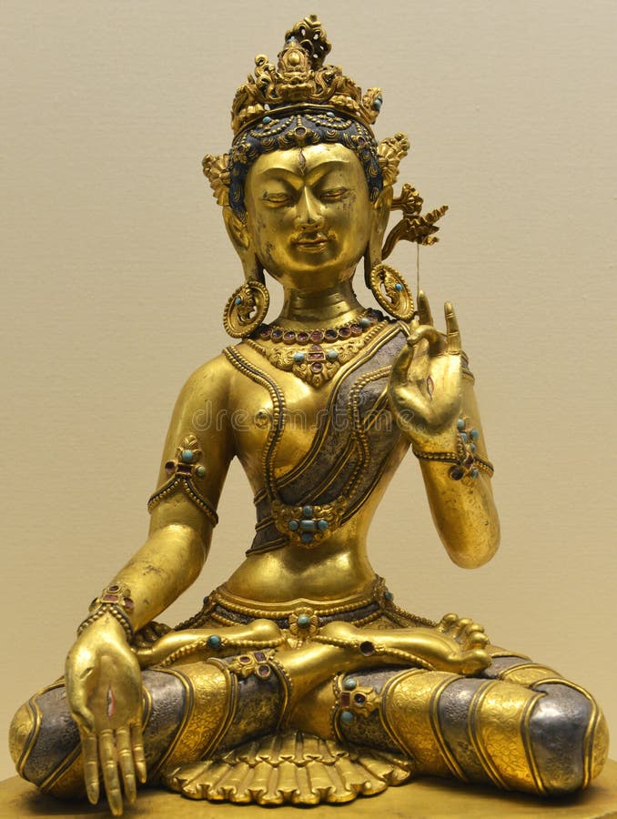 Έργο τέχνης γλυπτών του Θιβέτ Βούδας Στοκ Εικόνες - εικόνα από antiquate:  37559104