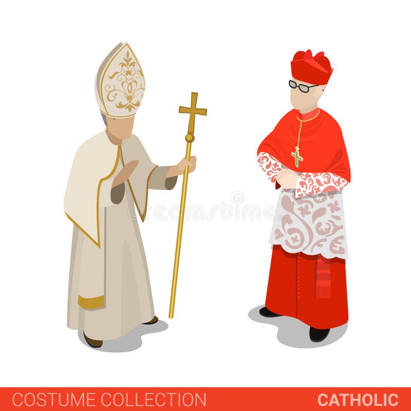 Παπάς, καρδινάλιος και επίσκοπος στα χαρακτηριστικά ενδύματα που  απομονώνονται στο άσπρο υπόβαθρο καθολικοί παπάδες Άνθρωποι θρησ  Διανυσματική απεικόνιση - εικονογραφία από bistro: 91359135