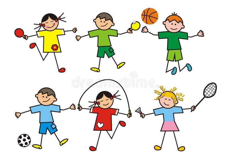 Παιδιά και αθλητισμός, διανυσματικό εικονίδιο Διανυσματική απεικόνιση - εικονογραφία από babylonia: 85715358