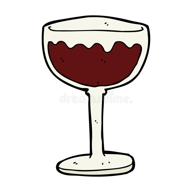 ποτήρι κινούμενων σχεδίων του κόκκινου κρασιού Διανυσματική απεικόνιση -  εικονογραφία από arroyos: 37020027
