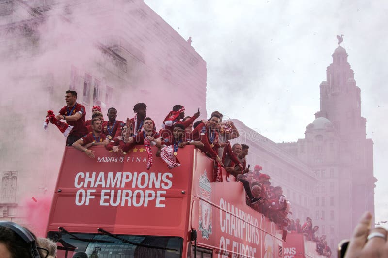  Πρωτοπόροι της λέσχης ποδοσφαίρου της Ευρώπης Λίβερπουλ στοκ εικόνες