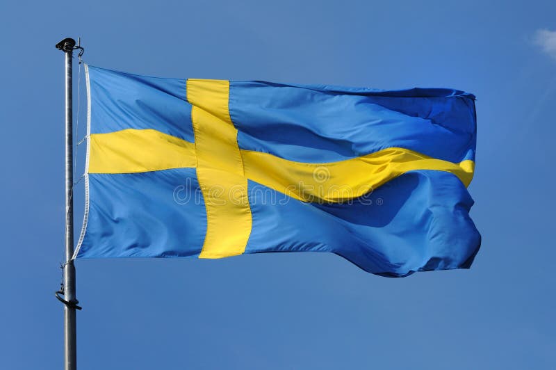 σημαία Σουηδία στοκ εικόνες. εικόνα από σουηδία, σημαία - 9739950