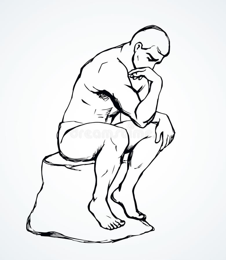 Το άγαλμα του Στοχαστή Διανυσματικό σχέδιο Εκδοτική Στοκ Εικόνα -  εικονογραφία από arroyos, ancientness: 157465754