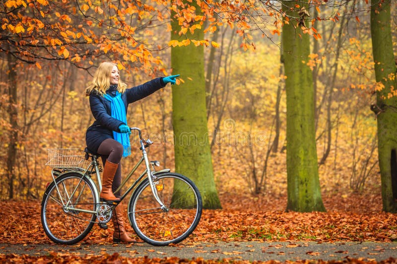 Осенняя фотосессия с велосипедом