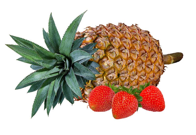 Ananas e fragole immagine stock. Immagine di alimento - 12214167