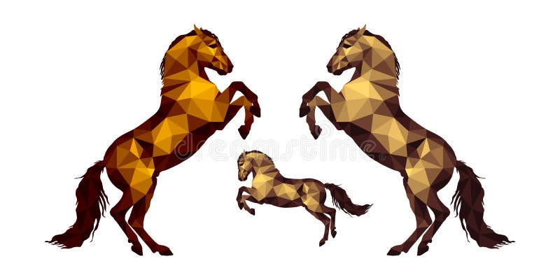 Wackel Lineal 3D galloping horses galoppierende Pferde 