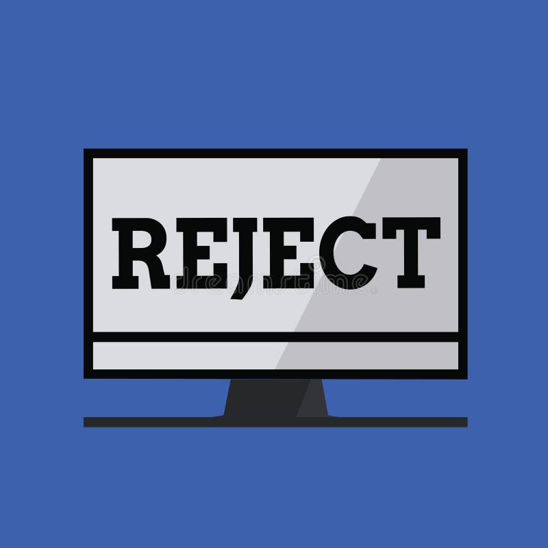 Публиковать иллюстрация. Печать отказано. Печать rejected. Response reject. Штамп rejected.