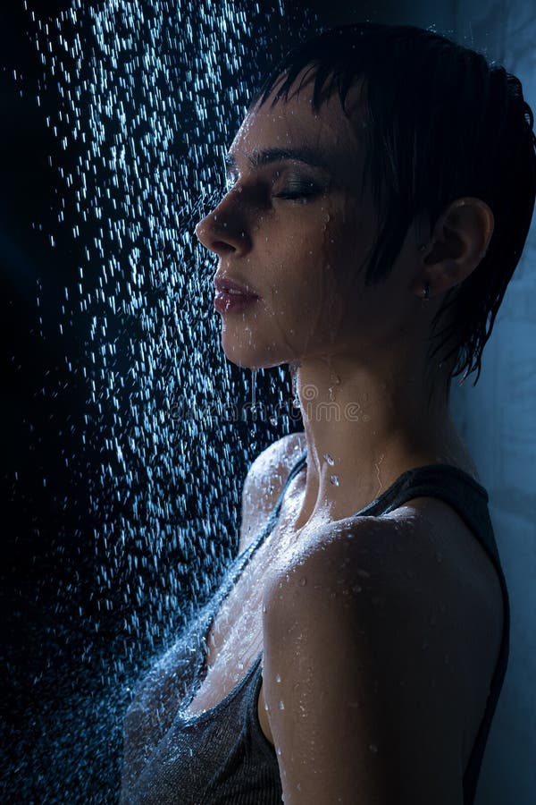 Shower brunette